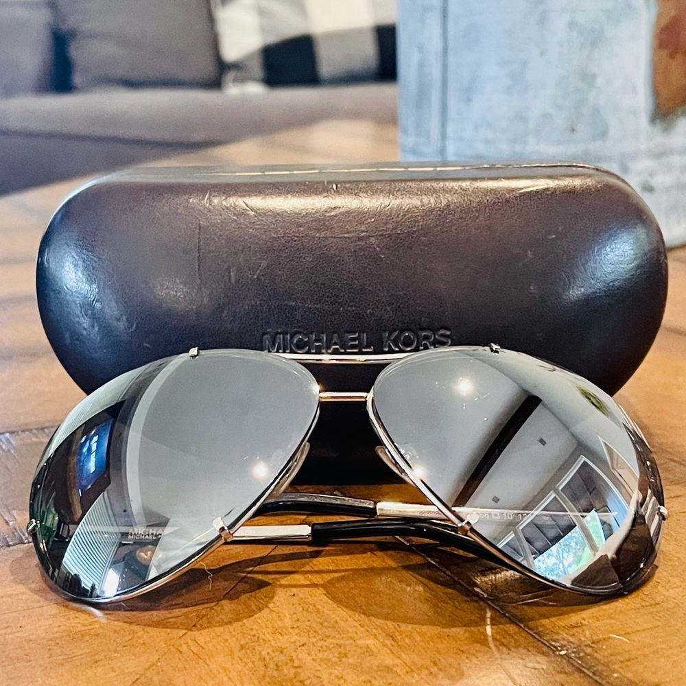 Michael Kors mirrored aviator sunglasses